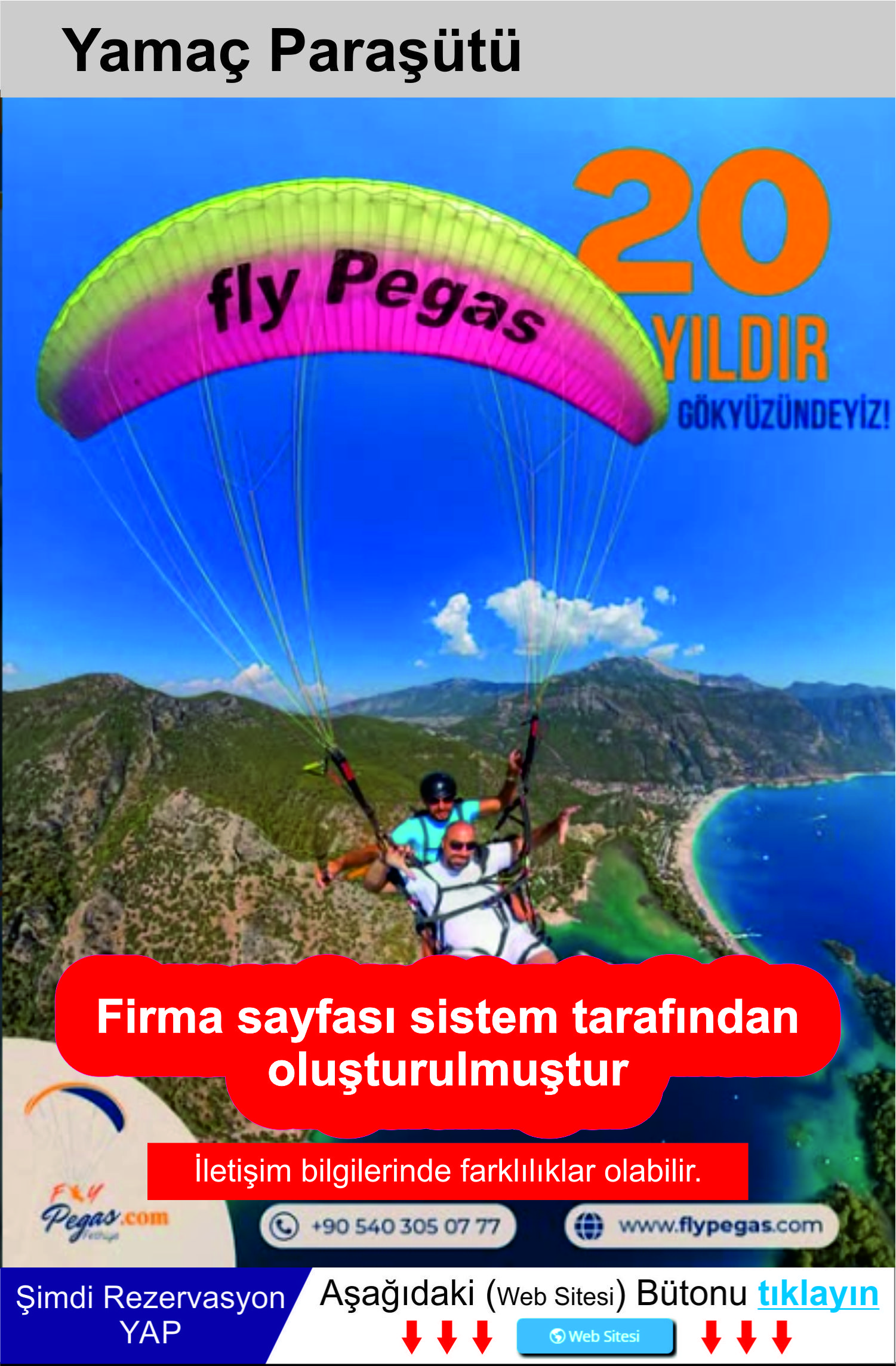 Fly Pegas Paragliding Ölüdeniz